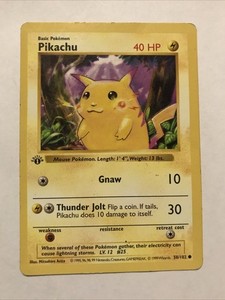 1st Edition Shadowless Pikachu | eBay