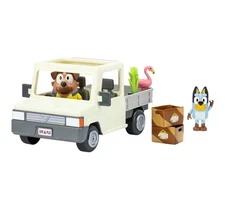 Bluey Tradie Ute Vehicle and Figures Toy Playset Truck Sparky Muddy Feet