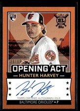 2020 Topps Big League Opening Act Autographs Orange Hunter Harvey RC Auto 39/99