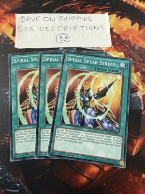3x Spiral Spear Strike Playset Gemischte Sets/Rarität/Editionen YuGiOh! Karten 