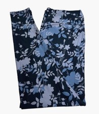 LuLaRoe Leggings TC2 Tall Curvy 2 Autumn Fall BLUE BLACK Fleck LEAVES Ships SOFT