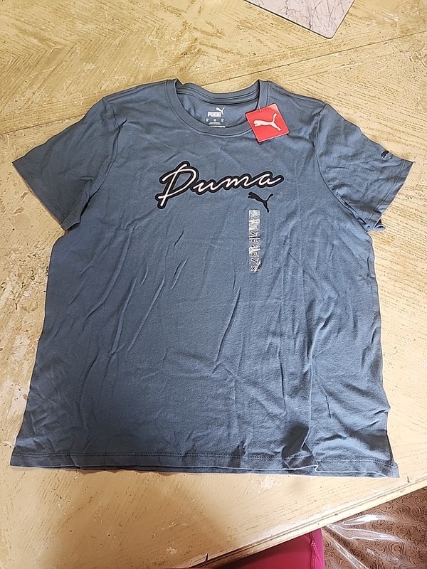 Puma Cursive Cf Tee Inf Evening Sky XL NWT