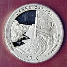 2010 S Grand Canyon Silver Washington Qtr ANACS PR70 DCAM ~ Free USA Shipping