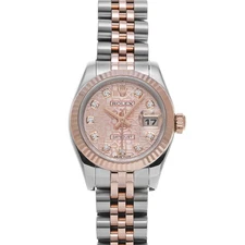 ROLEX Datejust 179171G pink computer/diamond WATCH 671826
