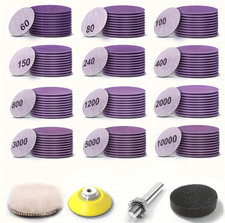 124pcs 2 Inch Sanding Disc Kit Wet Dry Sandpa...
