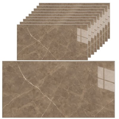 Wandpaneele Selbstklebend 60x30 cm 10 Stück Modern Wanddesign Marmor Stein Weiß 