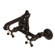 Kingston Brass KS722.AX English Country 1.8 GPM Widespread Bridge - Bronze