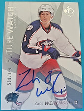 2016-17 Zach Werenski SP Authentic Future Watch Rookie Autograph RC Auto /999