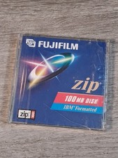 FUJIFILM ZIP DISK IBM FORMATTED 100 MB DISKETTE NEW SEALED CASE CRACK 