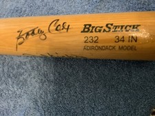 Bobby Cox , Bruce Bennett  and  Phil  Niekro  Signed Bat Atlanta Braves