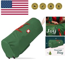 Rolling Tree Storage Bag - For 9-Foot Artificial Christmas Holiday Tree. Zipp...
