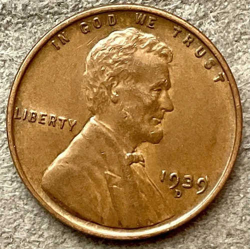 1939-D  Lincoln Wheat Cent - [XF EF] Extremely Fine - High Grade ~ B990