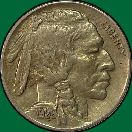 1926 Buffalo Nickel Almost Uncirculated AU Coin #38116