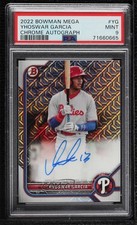2022 Bowman Chrome Mega Box Mojo Yhoswar Garcia #BCMA-YG PSA 9 MINT Auto 0i76