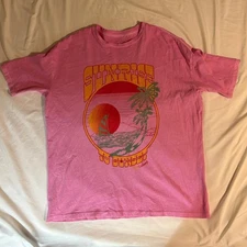 Billabong Women's multi T-shirt Retro Sunset Palm Tree Vintage Y2K Vaporwave