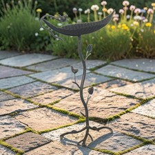 Decorative Metal Bird Garden Feeder with Hanging Hook Weather Resistant Eye