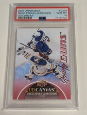 2021-22 Upper Deck Ukko-Pekka Luukkonen Canvas Young Guns Rookie Card PSA 10. rookie card picture