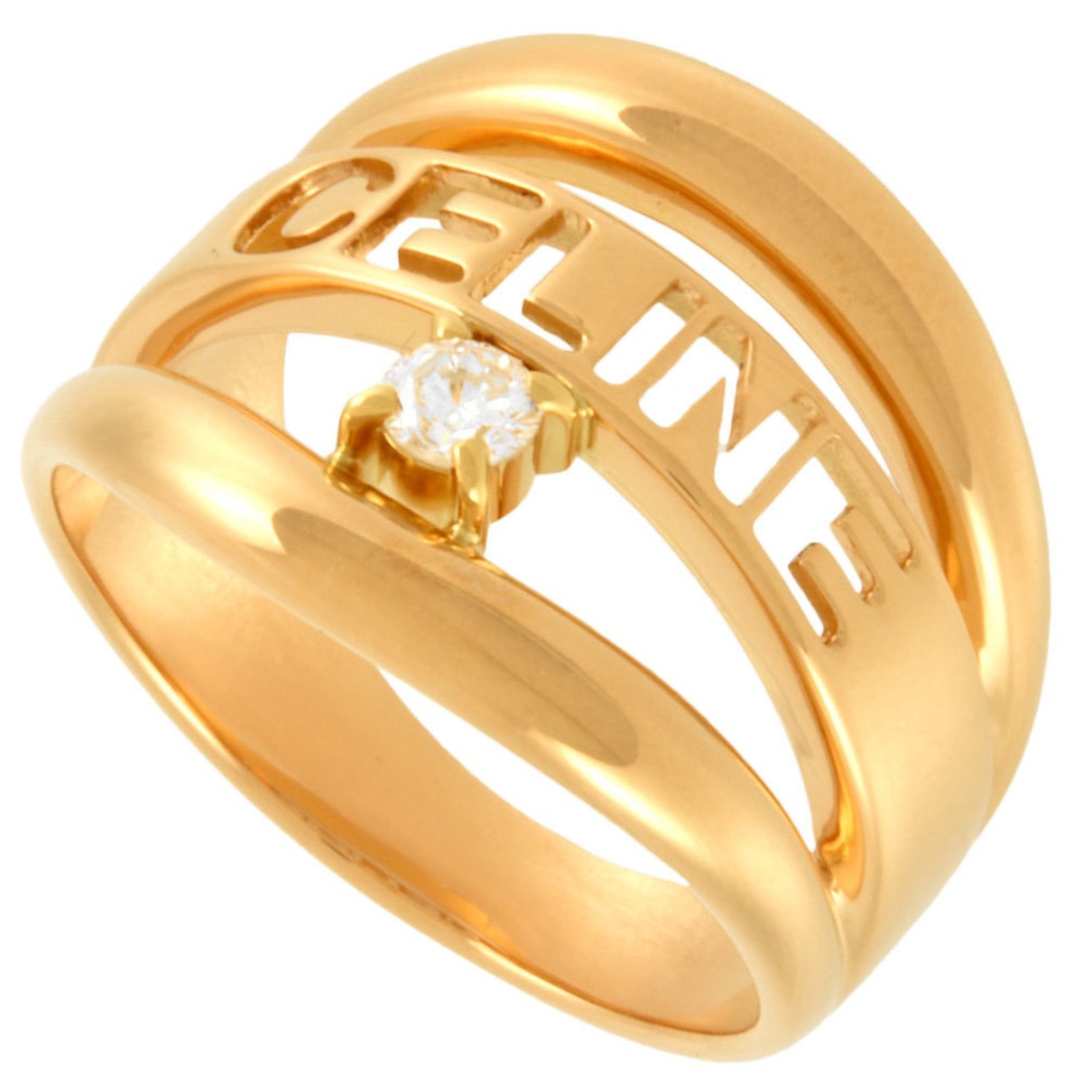 CELINE Ring Diamond 0.1ct K18YG Ladies GZl14v0c | eBay