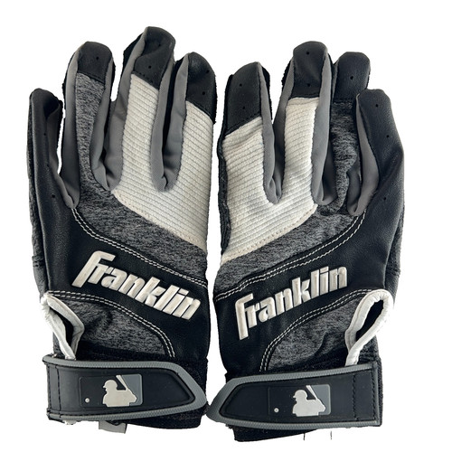 Franklin Sports MLB Batting Gloves Baseball + Softball Youth S Black/Gray/White