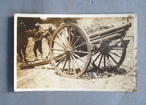 WWI (?) post card 9 inch field piece