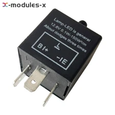 3-Pin LED Flasher Relay Turn Signal Adjustable LED Lights Flashing Relay Switch