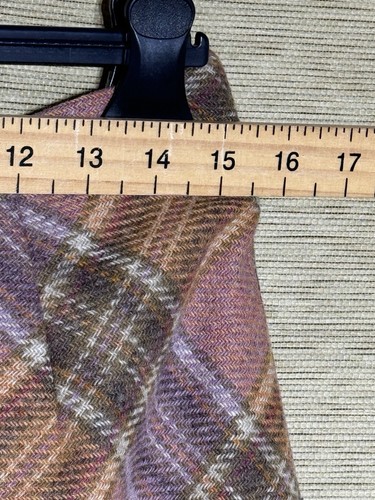 Laura Ashley Skirt Size 14 Pure New Wool Plaid Checked A Line Midi - Picture 7 of 9