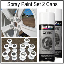 White Wheels Spray Paint Rims Steel Aluminum Plastic Coating 2pk -no Import Fees