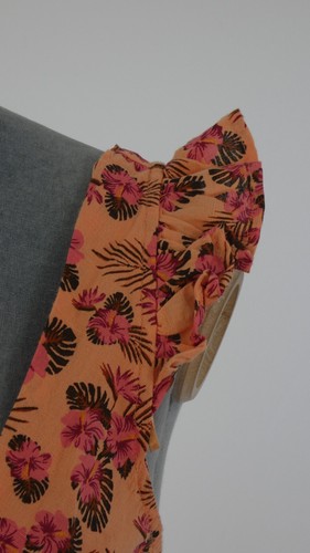 Zara Summer Dress Linen Cotton Blend Floral Tropical Strappy 90s Size S BNWT - Picture 11 of 18