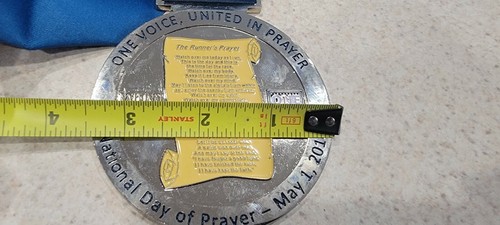 One voice united "National Day of Prayer 2014 " Virtual marathon medal - Picture 4 of 5