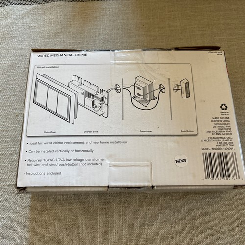 Defiant Wired Doorbell Chime, White - Picture 2 of 2
