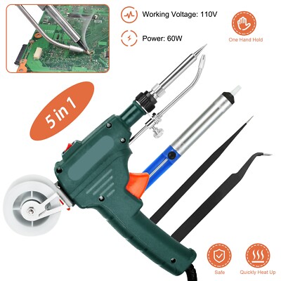 Electric Soldering Iron Gun Kits 60W 110V Automatic Hand-held Welding Tool Set
