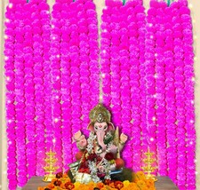 50 Pc Artificial Marigold Indian Wedding Flower Garlands Diwali Home Decoration