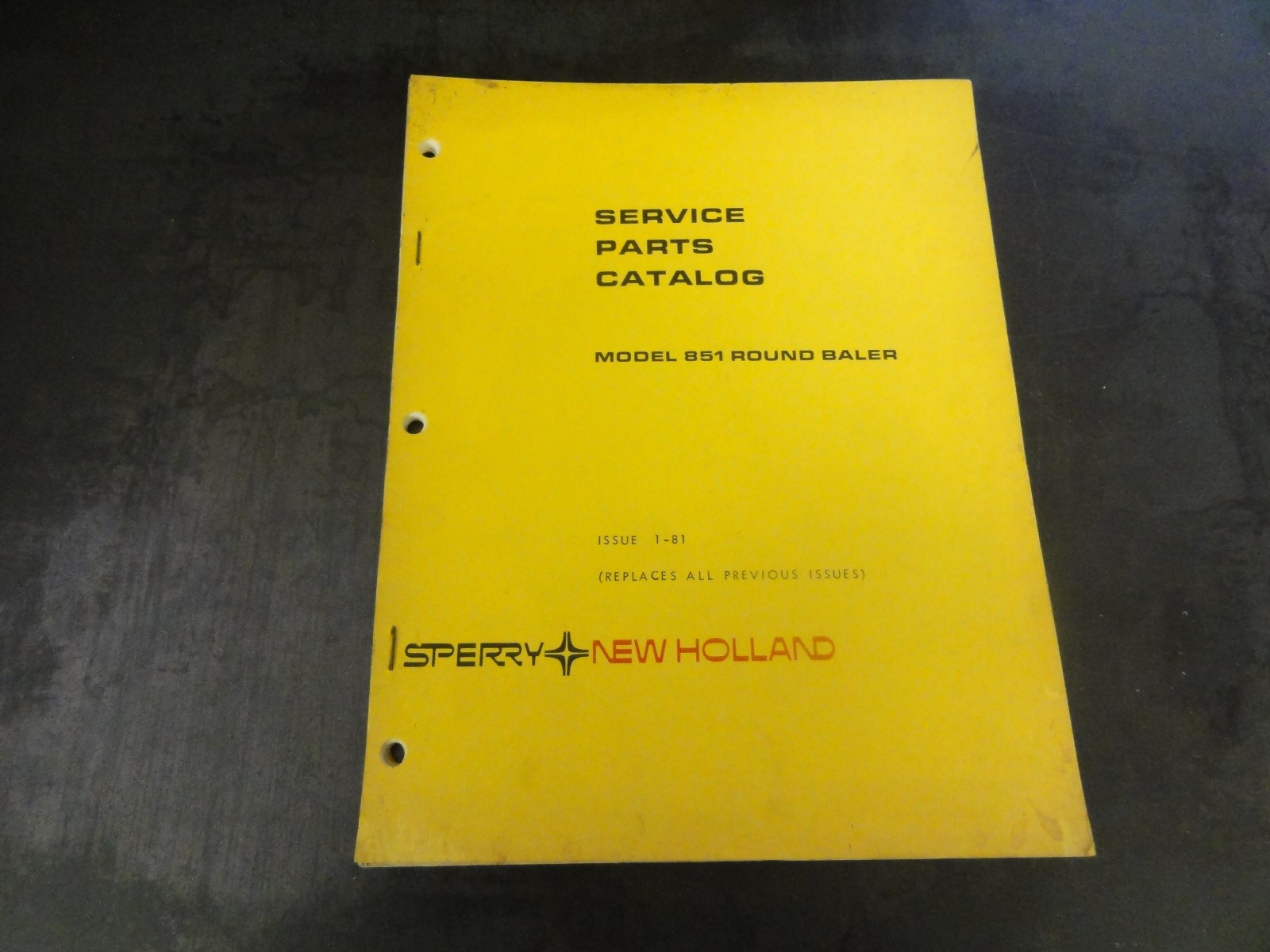 Sperry new holland 851 owners manual