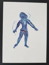 Marc Chagall "The Magic Flute" Demon Follower Mounted Offset Litho 1971 Mourlot