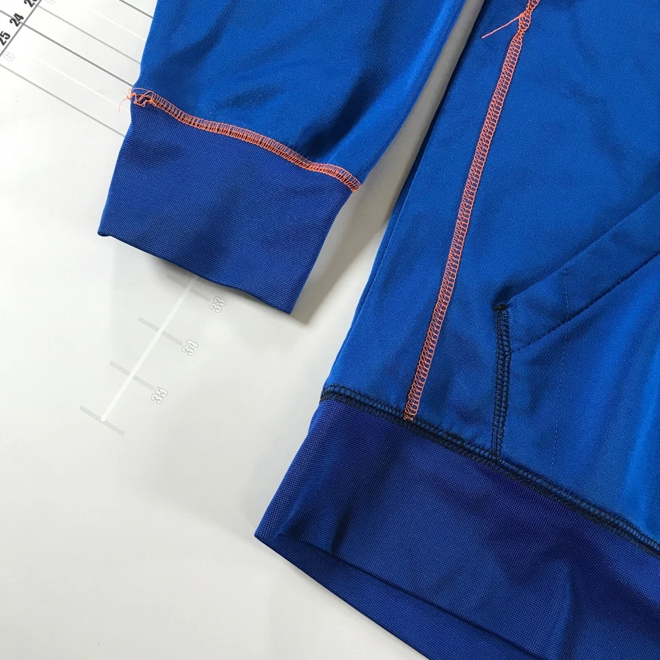 Sudadera con capucha vintage AND1 Unlmtd para hombre grande azul naranja deletreado logotipo grande Foto 3 de 4