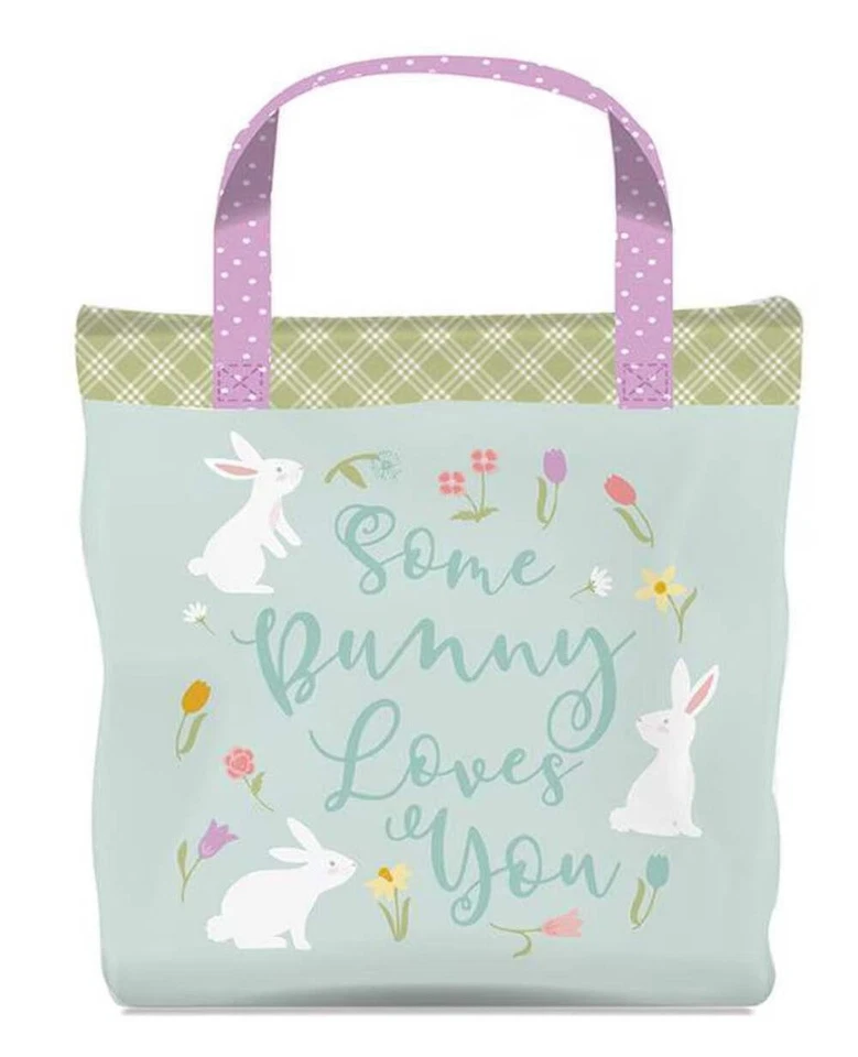 Riley Blake Bunny Trail Decoración del Hogar Some Bunny Loves You Bolso Banner Panel Pascua Foto 2 de 3