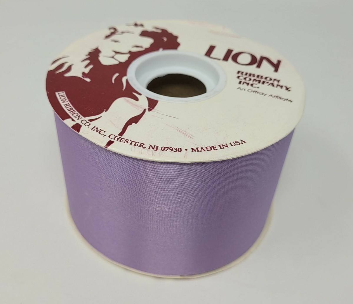 【WOOHWA】SALT RIBBON SK NEW VTG Lion Offray Periwinkle Acetate Craft Ribbon 2-5/8