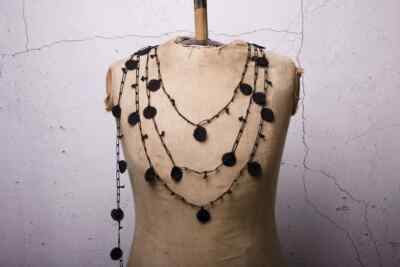 Oya Crochet Necklace Needle Lace 129.92'' Brand New Fast Shipment bahar-010