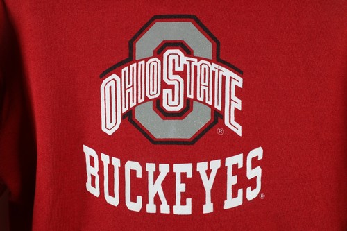 Vtg 90s Russell Athletic Boys S Faded Ohio State University Hoodie Sweatshirt - Picture 4 of 11