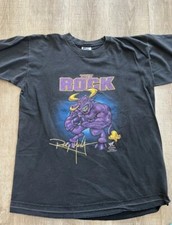 Vintage WWF The Rock Black T-Shirt Tee WWE Wrestling Size Men XL Brahma Bull 90s