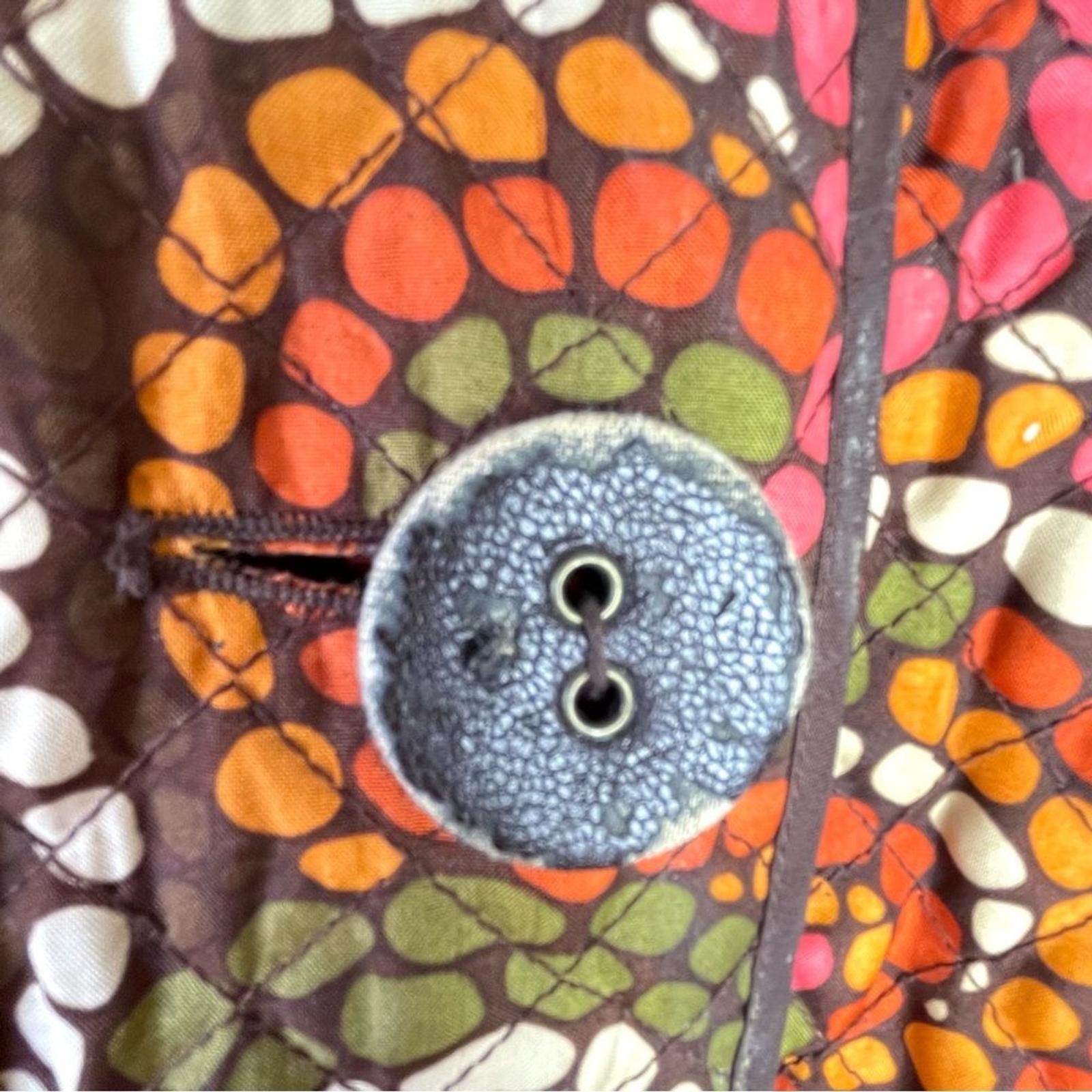 Ruby Rd Quilted Mosaic Print Jacket Coat Top Ligh… - image 10