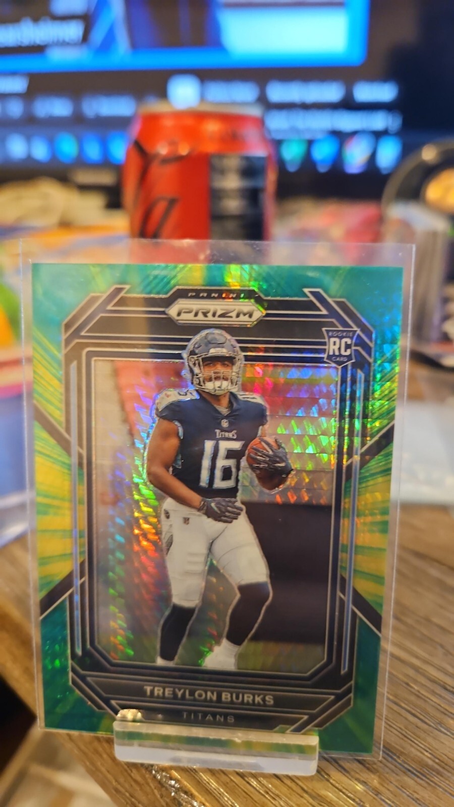 2022 Prizm Prizms Green Hyper   #313 Treylon Burks RC #/175