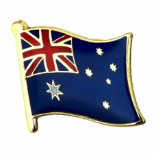 AUSTRALIAN FLAG LAPEL PIN 0.5" AU Australia Hat Tie Tack NEW Metal Badge Pinback