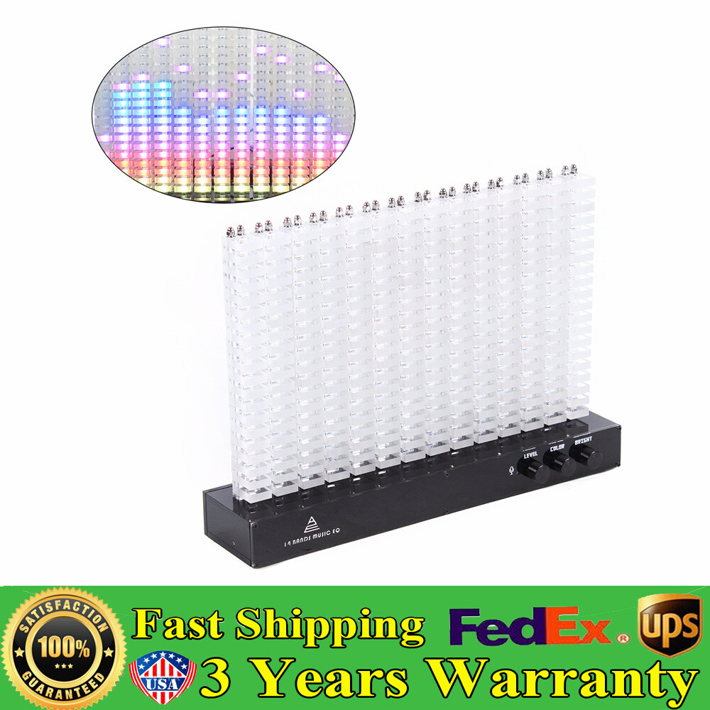 Acrylic Spectrum Light 14-Segment LED Spectrum Analyzer - Square With ...
