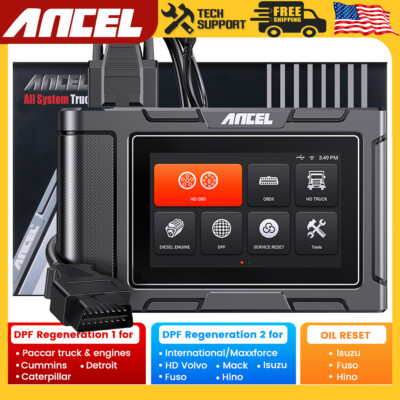 ANCEL HD3400 Pro Heavy Duty Truck Scanner DPF Regeneration Oil Reset Diagnostic