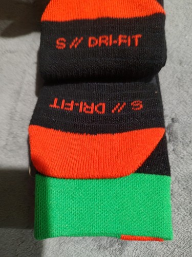 NIKE TEAM KENYA MULTIPLIER SOCKS CK6014-010 BLACK/ GREEN Youth 3Y-5Y Women's 4-6 - Picture 5 of 8