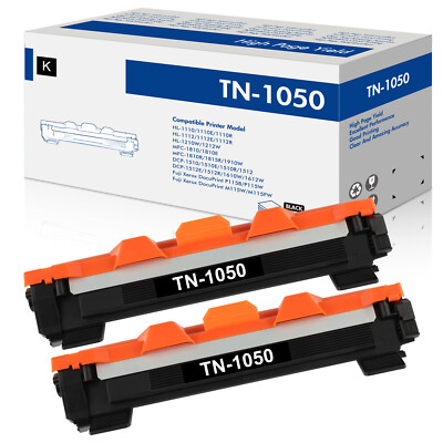 2 XXL Toner Kompatibel für Brother TN-1050 HL1112A HL1210W HL1212W MFC1810 1910
