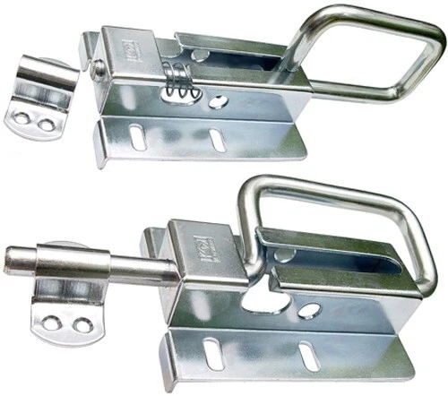 Verrou 120/12 Fermeture de Porte Pêne Rond Verrou à Pousser Sektionaltor Argent