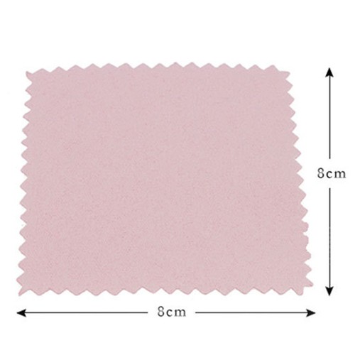 50 PCS pink Polishing Cloth Cleaner Jewelry Cleaning Cloth Anti-Tarnish - Bild 2 von 8