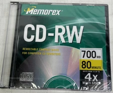 Memorex CD-RW 700 MB 80min 4x multi-speed New